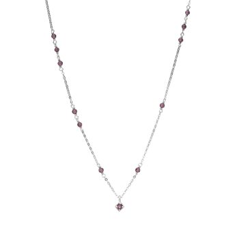 Collier multibilles avec argent grenat rhodolite 1