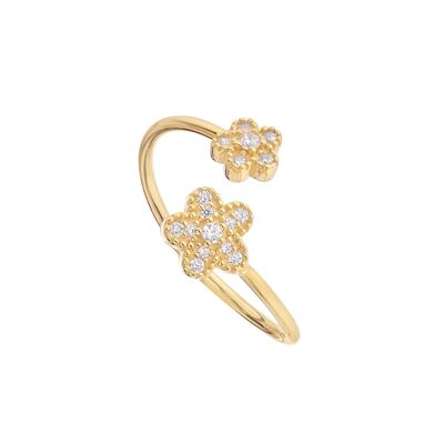 Gold Plated Flower Ring