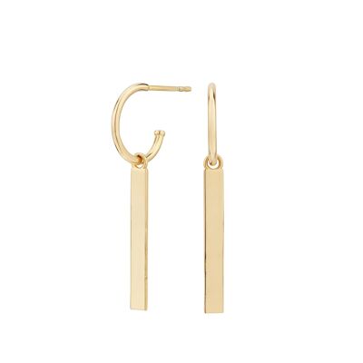 Gold Plated Bar Earrings