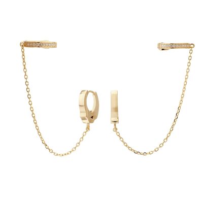 Gold Plated Handcuffs Earrings