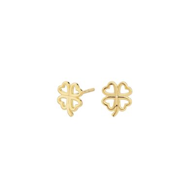 Gold Plated Clover Earrings