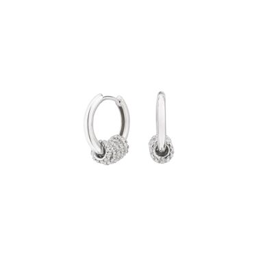 Hoop Earrings with Silver Hoops