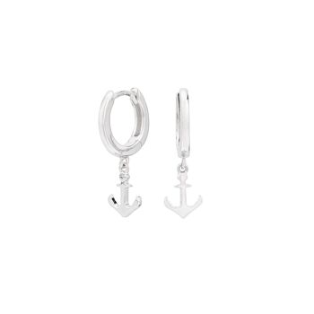 Boucles d'oreilles ancre en argent 1