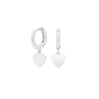 Silver HEART earrings