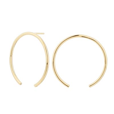 Boucles d'Oreilles Tube Plaqué Or