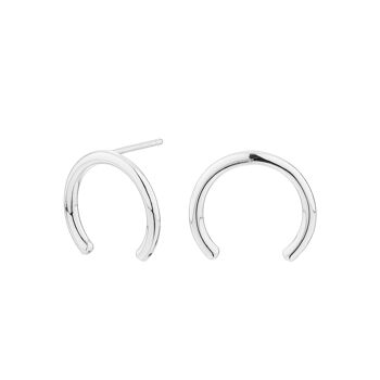 Boucles d'oreilles tube en argent 1