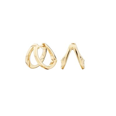 Gold Plated Double Creole Earrings