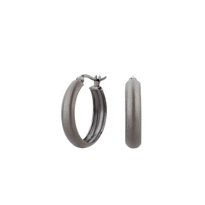 Small Urban Porous Hoop Moon Earrings