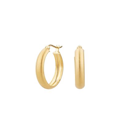 Small Gold Plated Urban Porous Hoop Earrings