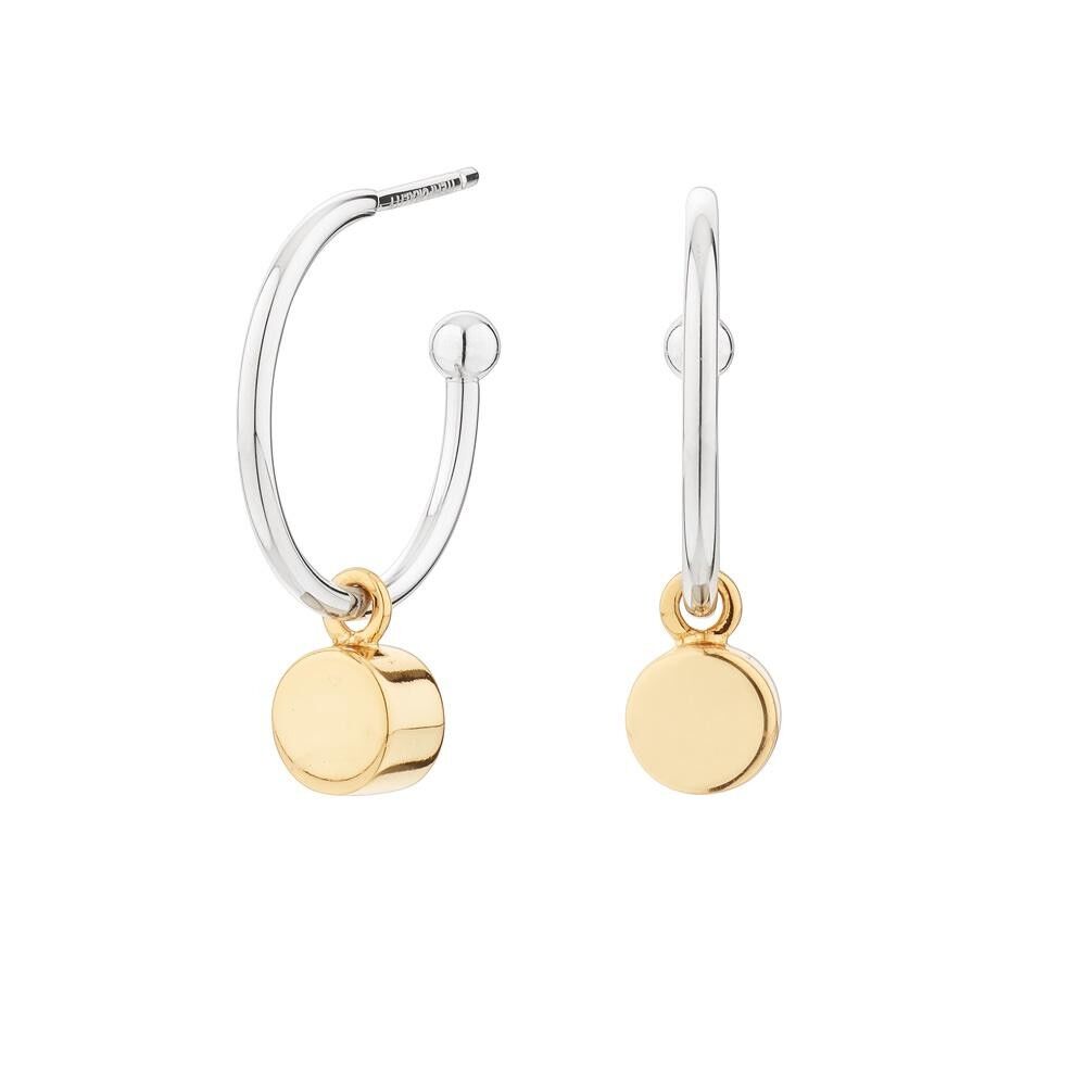 Orecchini a cerchio cerchio cubo placcati in oro