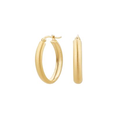 Medium Gold Plated Porous Hoop Earrings