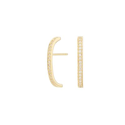 Gold Plated Arc Earrings