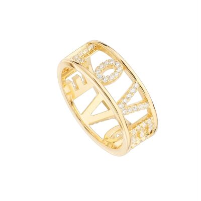 Gold-plated Love Love Ring