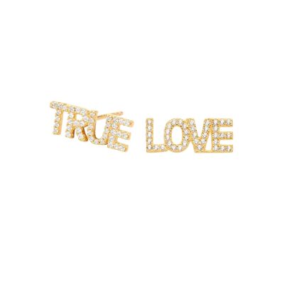 Vergoldete Ohrringe „True Love“.