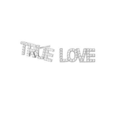 Silver True Love Earrings