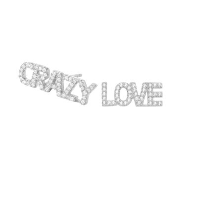 Silberne Crazy Love Ohrringe