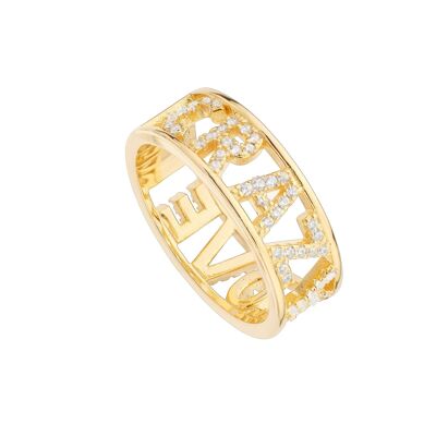 Gold Plated Crazy Love Ring
