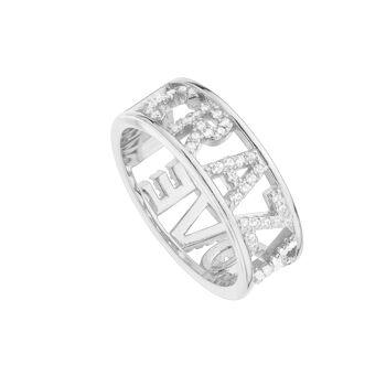 Bague d'amour fou en argent 1