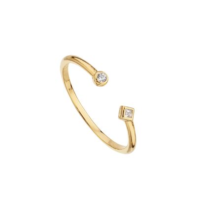 Gold Plated Asymmetrical Ring