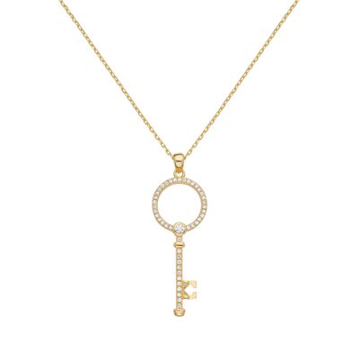 Gold Plated Key Necklace