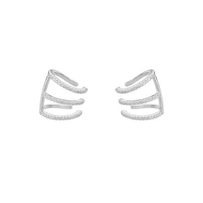 Silver Claw Earcuffs