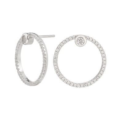 Circular Silver Earrings