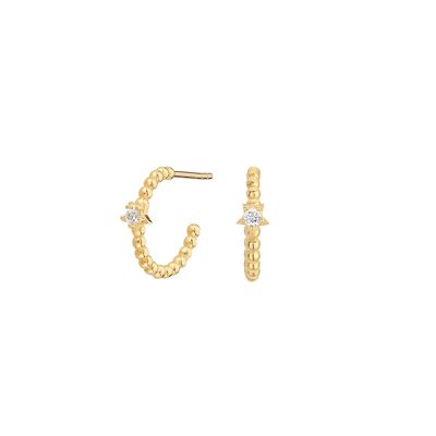Gold Plated Star Ball Earrings