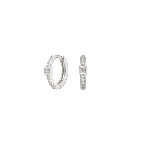 Pendientes Cuadrado Plata