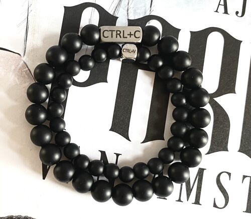 Bracelet set father/son Onyx