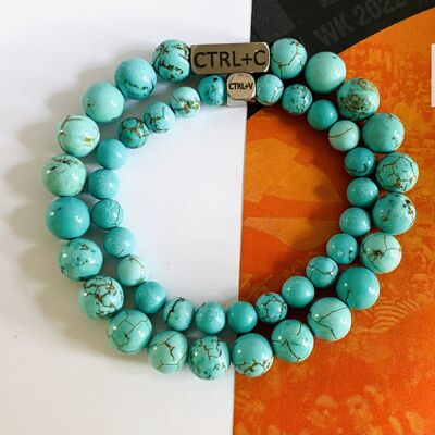 Bracelet set father/son Turquoise
