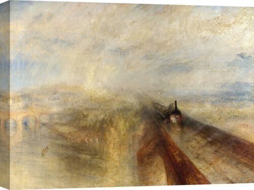 Quadro su tela di qualità museale William Turner, Pioggia, vapore e velocità, la Great Western Railway
