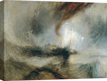 Toile de qualité du musée William Turner, tempête de neige, bateau à vapeur hors du port 2