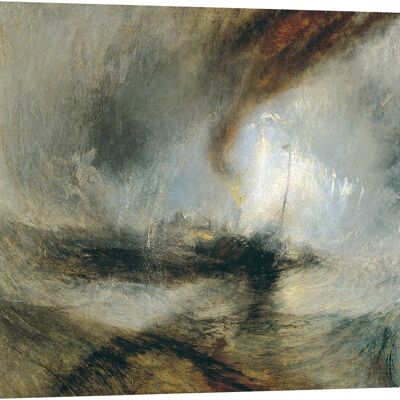 Toile de qualité du musée William Turner, tempête de neige, bateau à vapeur hors du port