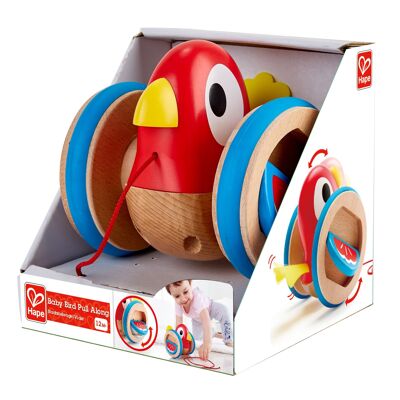 Hape - Wooden toy - Pull along toy - Baby bird to walk