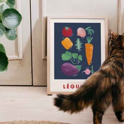 Affiche Mes légumes - 18 x 24 cm