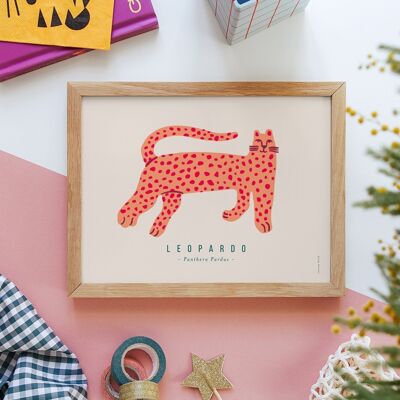 Affiche Sweet Leopardo - 18 x 24 cm