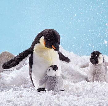 Pingouin avec Poussin -  Peluche Living Nature 2