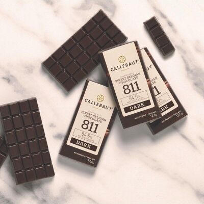 CALLEBAUT - CHOCOLATE BELGA FINEST - N° 811 MINI TABLET - 13.5G - 75 piezas