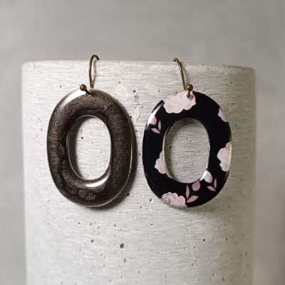 Montsoreau reversible earrings – floral pattern 1244