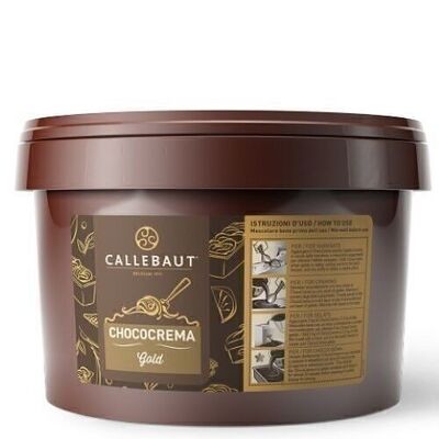 CALLEBAUT - Receta exclusiva de chocolate dorado ChocoCrema Gold - Cubo de 3 kg