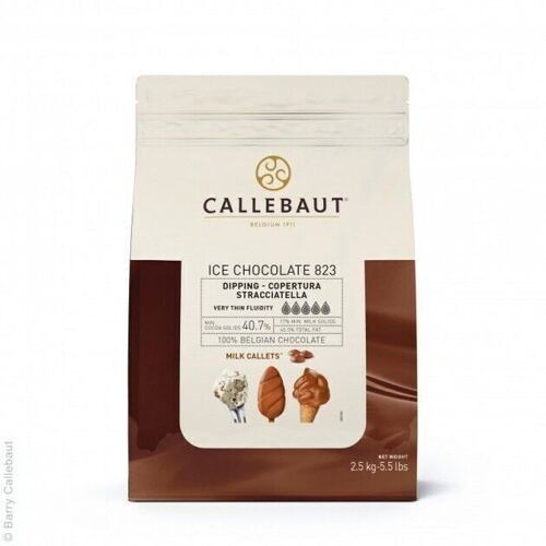 CALLEBAUT - Ice-choc Lait 100% chocolat au lait 2,5kg