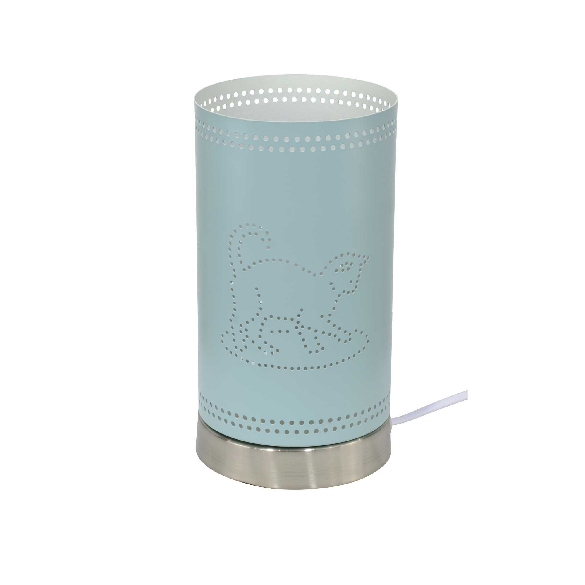 Lampe à poser tactile en métal motif chat Caline