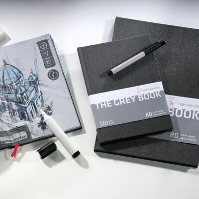 Skizzenbuch The Grey Book 120 g/m², 40 Blatt / 80 Seiten
