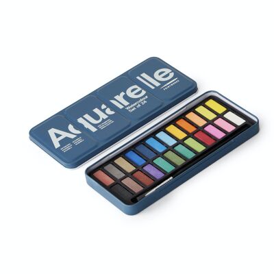 Set mit 24 Farben - Aquarell - Druckgrafik