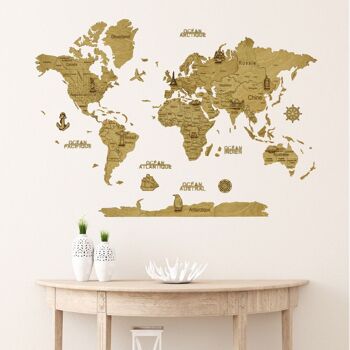 Carte du Monde en Bois CREATIFWOOD 2D - Décoration Murale, Creatifwood 11