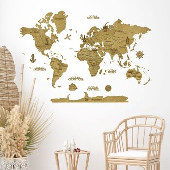 Carte du Monde en Bois CREATIFWOOD 2D - Décoration Murale, Creatifwood 19