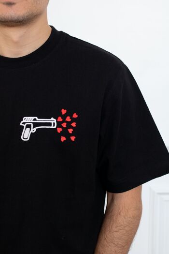 tee-shirt noir pistolet 2