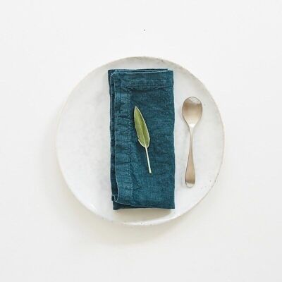 Deep Water Linen Napkins Set of 2