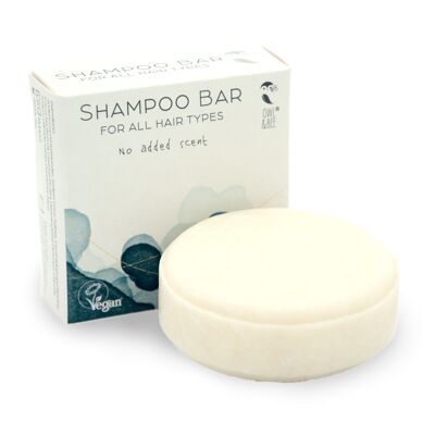 Barra de champú sólida - Para todo tipo de cabello - Sin aroma añadido - Certificado vegano