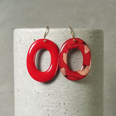Montsoreau reversible earrings – ginkgo leaves 1108